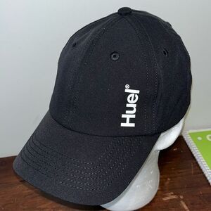 Huel Food for Fuel Power Black Poly Sports Tennis Golf Pickleball Cap Hat NWOT